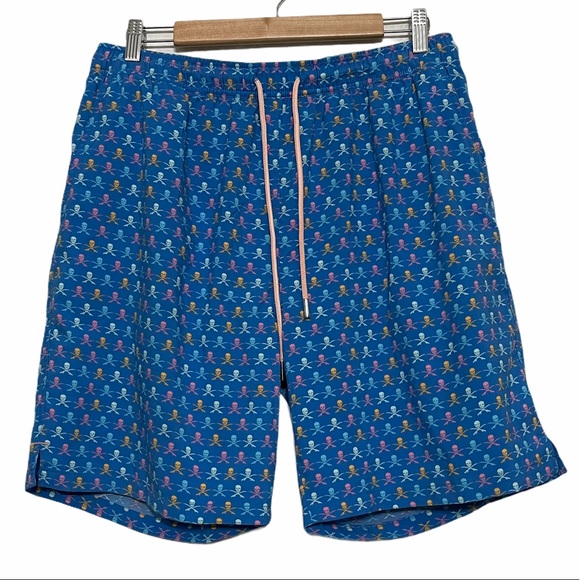 Mens Peter Millar Seaside Skull Swim 